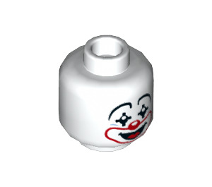 LEGO Weiß Clown Kopf (Einbau-Vollbolzen) (3626 / 66702)