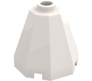 LEGO Blanco Cono 2 x 2 x 1.3 Octagonal (6039)