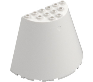 LEGO White Cone 5 x 10 x 6 Half Wall (3354 / 29096)