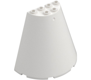 LEGO White Cone 8 x 4 x 6 Half (47543 / 48310)