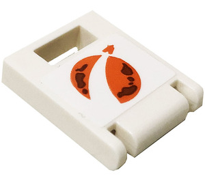 LEGO blanc Récipient Boîte 2 x 2 x 2 Porte avec Fente avec City Mars Exploration logo Autocollant (4346)