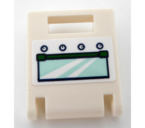 LEGO Weiß Container Box 2 x 2 x 2 Tür mit Slot mit Oven Vorderseite Aufkleber (4346)