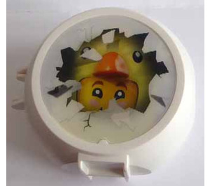 LEGO hvid Beholder Pod med Kylling Hologram