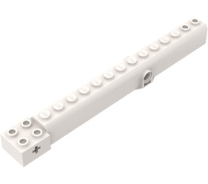LEGO White Crane Arm Outside with Pegholes (57779)