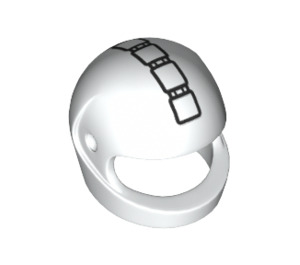 LEGO Blanc Crash Casque avec Carrés (2446 / 29953)