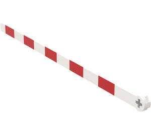 LEGO White Crossbar with Red Stripes for Train Level Crossing (4512)