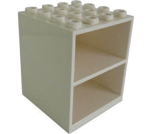 LEGO White Cupboard 4 x 4 x 4 Homemaker  without Door Holder Holes