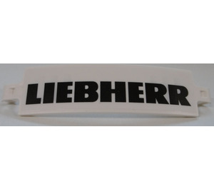 LEGO White Curved Panel 13 x 2 x 3 with Pin Holes with 'LIEBHERR' Sticker (18944)