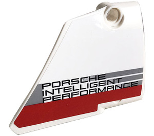 LEGO White Curved Panel 14 Right with Porsche intelligent Performance  Sticker (64680)