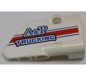 LEGO White Curved Panel 2 Right with 'A&P TRUCKING' Sticker (87086)