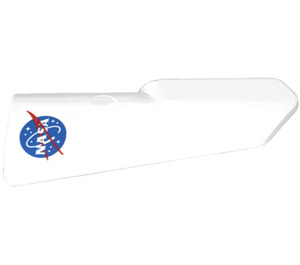 LEGO blanc Incurvé Panneau 21 Droite avec NASA logo Autocollant (11946)