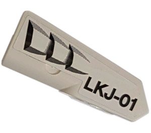 LEGO blanc Incurvé Panneau 22 La gauche avec Air Intake, 'LKJ-01' Autocollant (11947)