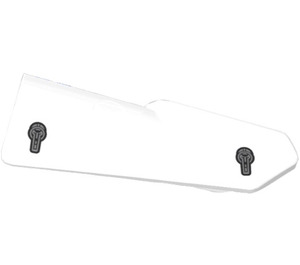 LEGO White Curved Panel 22 Left with Black and Silver Latches Sticker (11947)