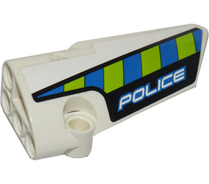 LEGO blanc Incurvé Panneau 4 Droite avec 'Police' Bleu/Jaune Autocollant (64391)