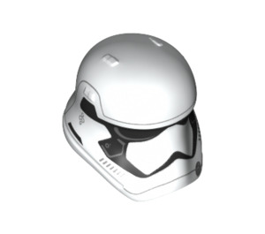 LEGO White Curved Stormtrooper Helmet with First Order Markings with Pointed Mouth with Pointed Mouth (37403)