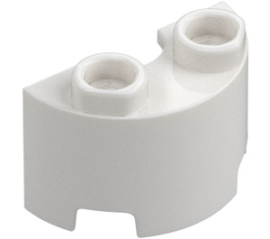 LEGO White Cylinder 1 x 2 Half (68013)