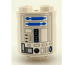 LEGO blanc Cylindre 2 x 2 x 2 Robot Corps avec R2-D2 (Indéterminé) (83716)