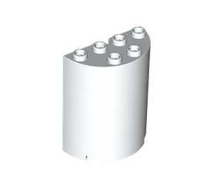 LEGO Weiß Zylinder 2 x 4 x 4 Hälfte (6218 / 20430)