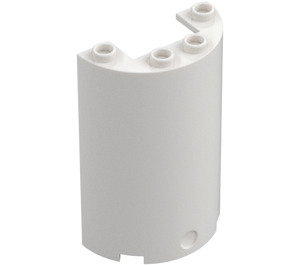 LEGO hvid Cylinder 2 x 4 x 5 Halvt (35313 / 85941)