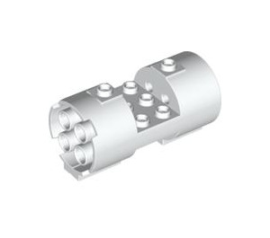 LEGO hvid Cylinder 3 x 6 x 2.7 Vandret Hule Center Studs (30360)