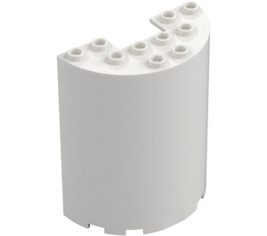 LEGO Biały Cylinder 3 x 6 x 6 Połowa (35347 / 87926)