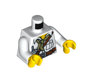 LEGO Blanco Dinosaurs Torso (973 / 76382)