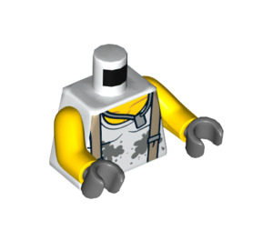 LEGO blanc Dirt Stained Tank Haut avec Suspenders Torse (76382)