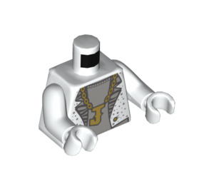 LEGO White Disco The Joker Minifig Torso (973 / 76382)