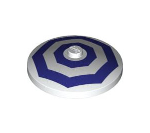 LEGO Blanc Dish 4 x 4 avec Dark Violet Octagons (Tenon solide) (3960 / 94656)