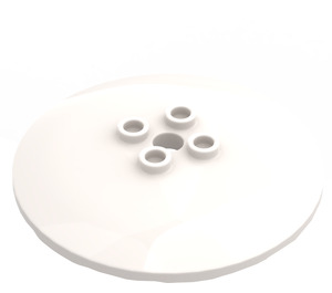 LEGO Wit Dish 6 x 6 (Holle Studs) (44375 / 45729)