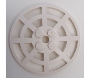 LEGO Bianco Dish 6 x 6 Webbed (Supporto rotondo sotto)