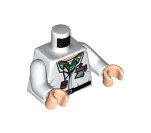 LEGO White Doc Brown Torso (973 / 76382)