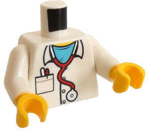 LEGO Valkoinen Lääkäri Pienoishahmo Vartalo (973 / 76382)