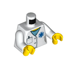 LEGO Vit Läkare Ophthalmologist Minifigur Kropp (973 / 76382)