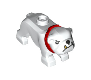 LEGO White Dog - Bulldog with Red Collar (66181)