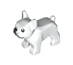 LEGO Blanc Chien - French Bulldog avec Tongue (63139)