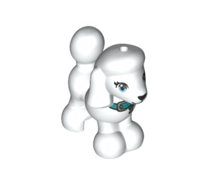 LEGO White Dog - Poodle with Blue Eyes (77291)