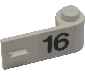 LEGO blanc Porte 1 x 3 x 1 Droite avec '16' Autocollant (3821)