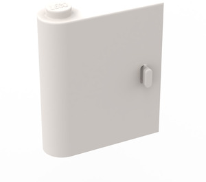 LEGO White Door 1 x 3 x 3 Left with Solid Hinge (3191 / 3193)