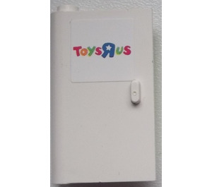 LEGO Wit Deur 1 x 3 x 4 Links met 'TOYS R US' Sticker met holle scharnier (3193)