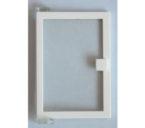 LEGO White Door 1 x 4 x 5 Left with Transparent Glass (47899)