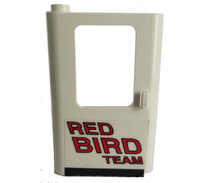 LEGO White Door 1 x 4 x 5 Train Left with Red Bird Team Sticker (4181)