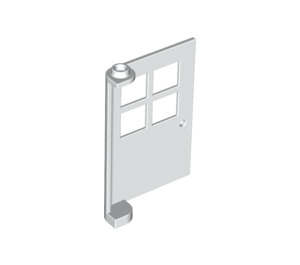 LEGO White Door 1 x 4 x 5 with 4 Panes with 2 Points on Pivot (3861)