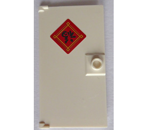 LEGO blanc Porte 1 x 4 x 6 avec Stud Manipuler avec Chinese Logogram '福' (Luck Arrives) Autocollant (35290)
