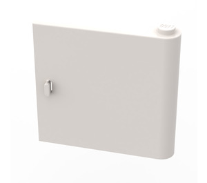 LEGO White Door 1 x 5 x 4 Right with Thick Handle (3194)