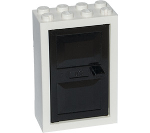 LEGO Weiß Door 2 x 4 x 5 Frame with Black Door