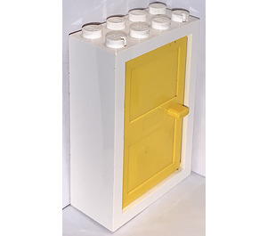 LEGO White Door 2 x 4 x 5 Frame with Yellow Door