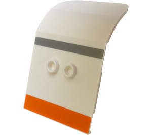 LEGO Weiß Tür 2 x 4 x 6 Airplane mit Grey und Orange Streifen (54097 / 68586)