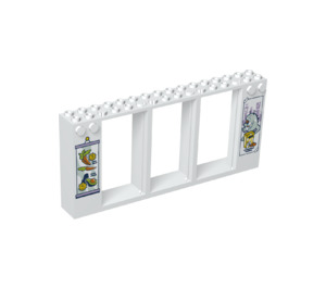 LEGO White Door Frame 2 x 16 x 6 with Vegetables (35103 / 51135)