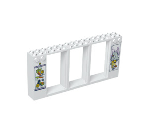 LEGO Blanc Porte Cadre 2 x 16 x 6 avec Vegetables (35103 / 51135)